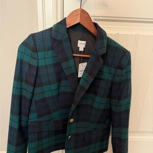 J. Crew Blue and Black Plaid Blazer